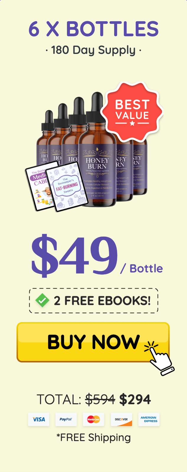 HoneyBurn Buy 6 Bottles